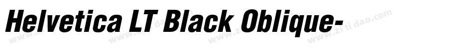 Helvetica LT Black Oblique字体转换